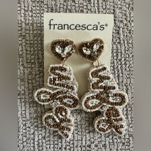 Francesca's Wifey Beaded Earrings